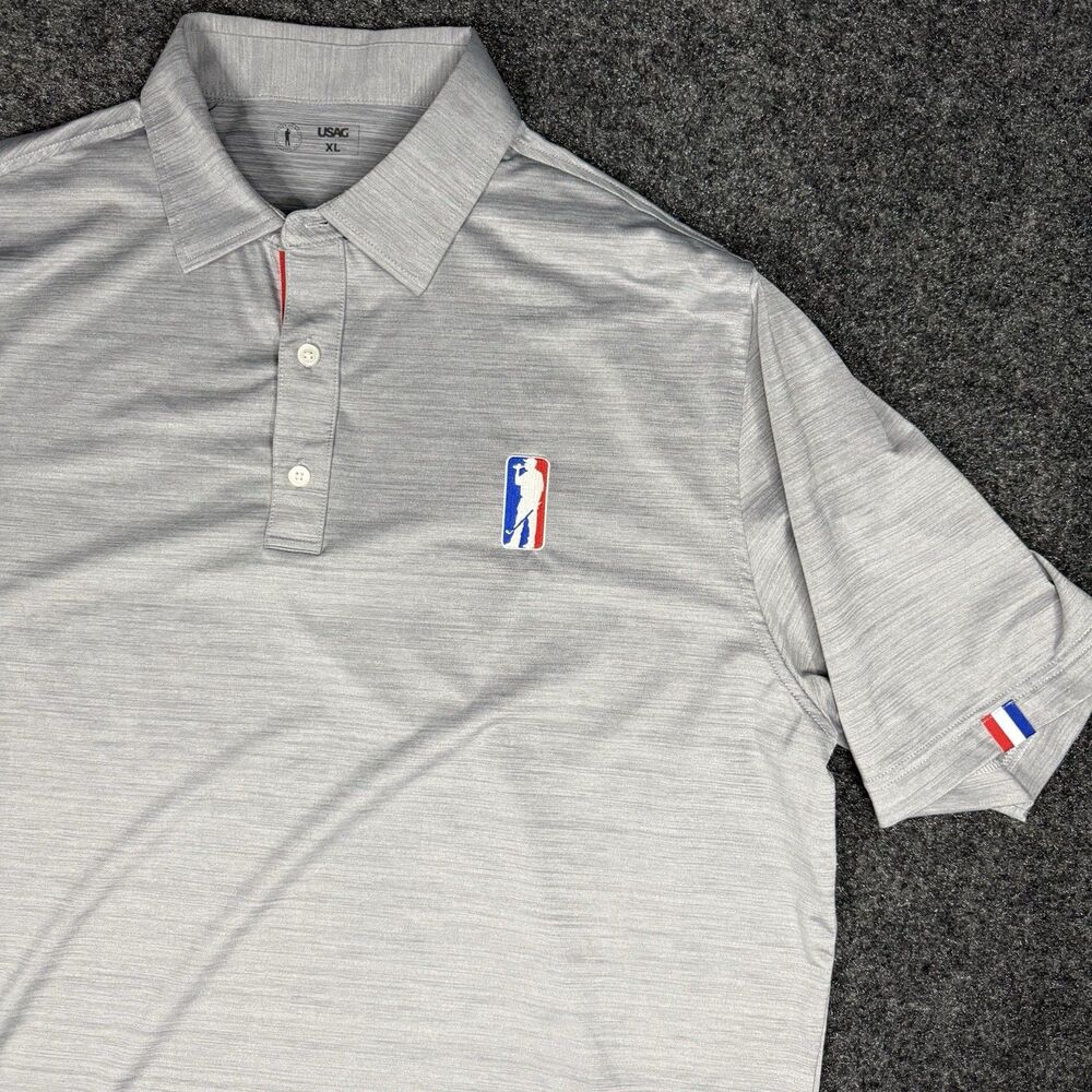 U Suck At Golf Mens Polo Shirt Men’s XL Performance Stretch Heather Gray